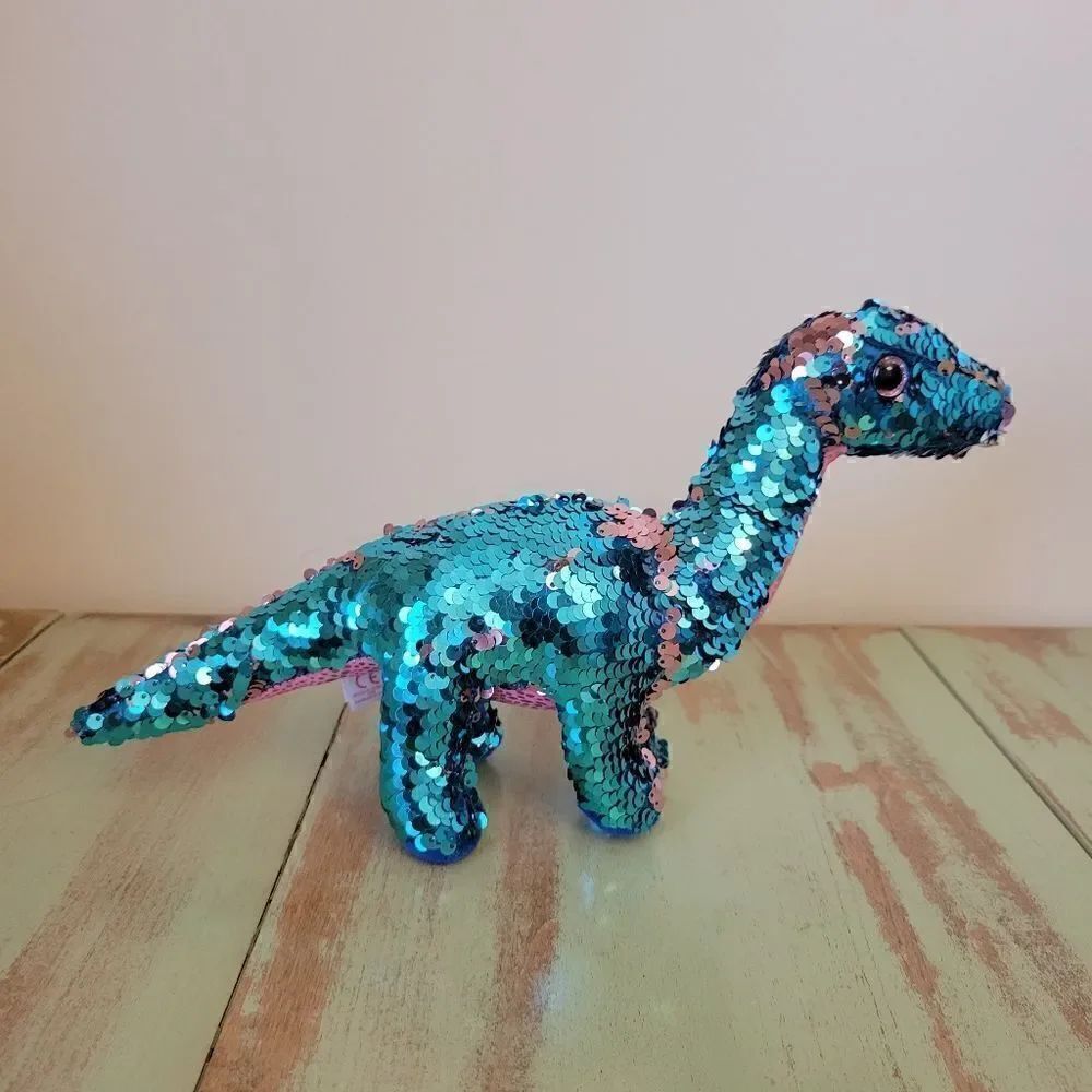 TY Tremor Sequin Dinosaur Plush - Same type to fly through Space - Picture 7 of 16
